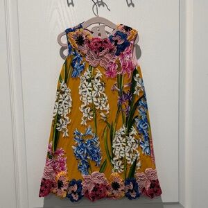 Dolce & Gabbana Yellow Floral Kids Dress